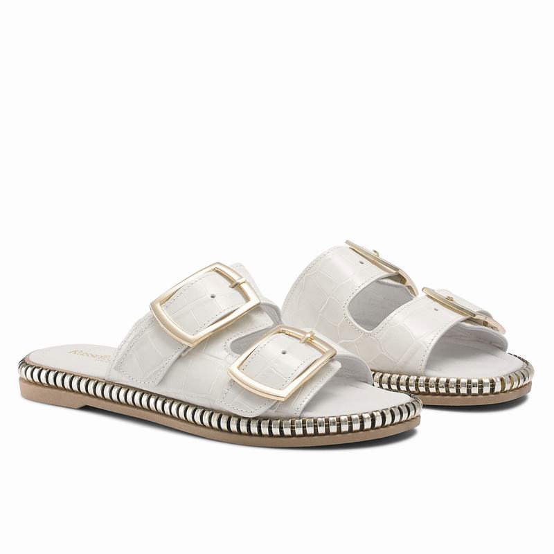 Sandalias Russell And Bromley Gold Mine Feminino Branco | VJW8527TR