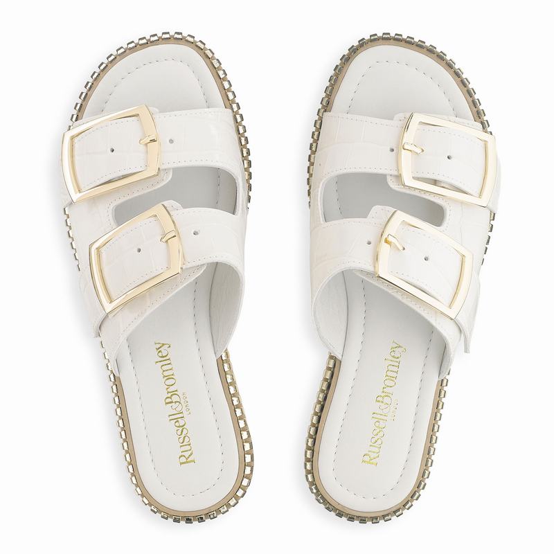 Sandalias Russell And Bromley Gold Mine Feminino Branco | VJW8527TR