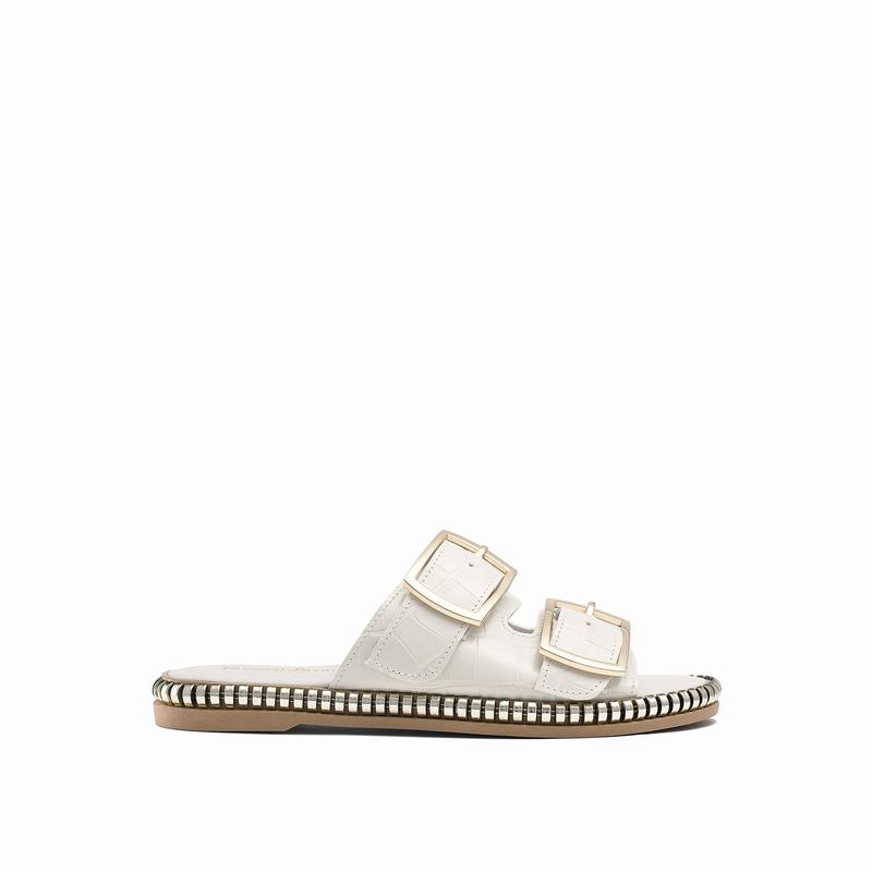 Sandalias Russell And Bromley Gold Mine Feminino Branco | VJW8527TR