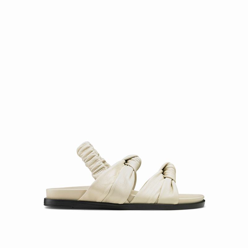 Sandalias Russell And Bromley Knottie Feminino Creme Branco | QYC803DM