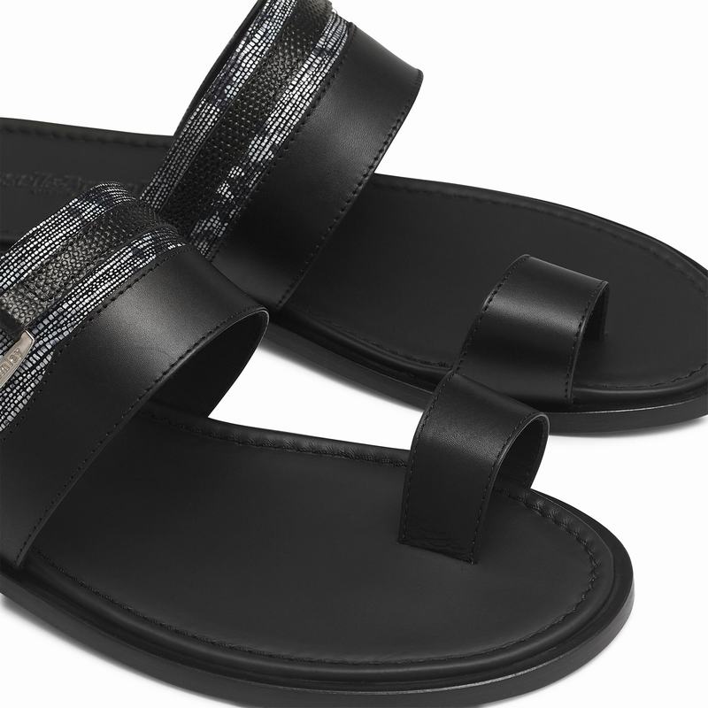 Sandalias Russell And Bromley Oasis Masculino Pretas | TFG1340WL