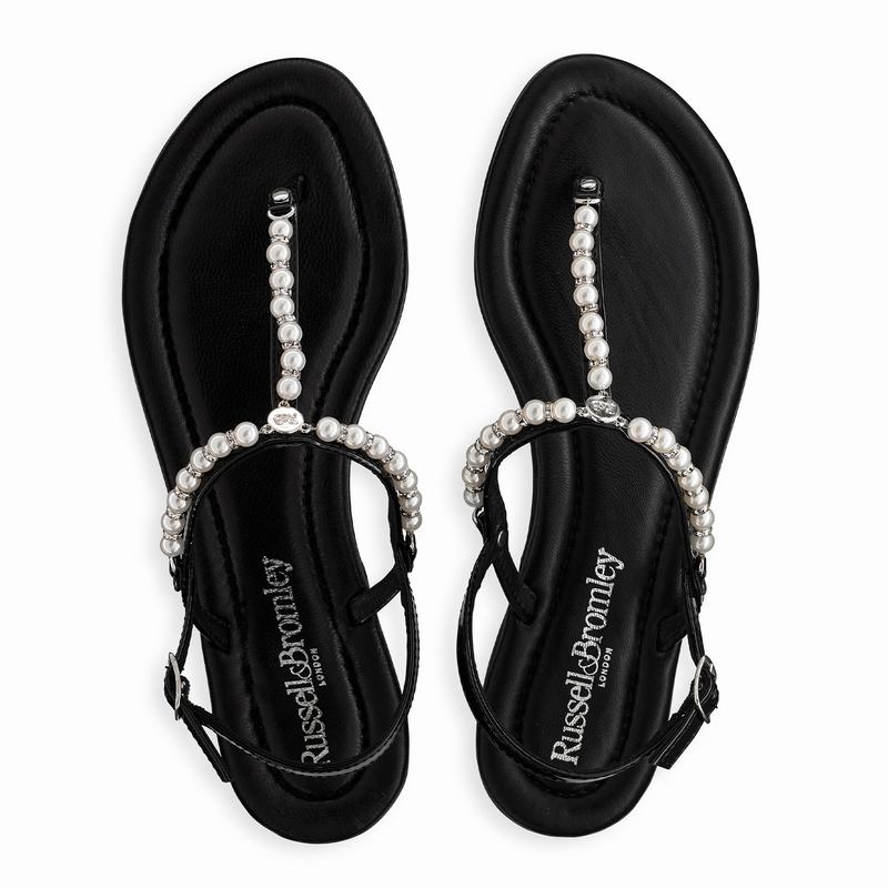 Sandalias Russell And Bromley Pearly Feminino Pretas | GMZ7481PP