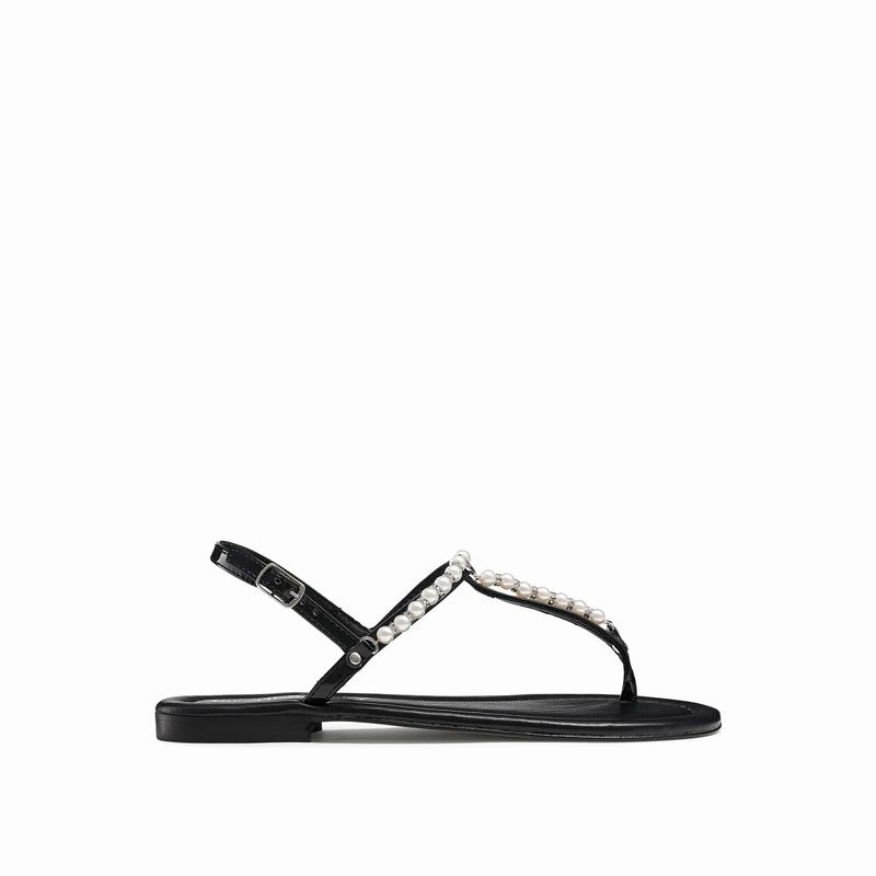 Sandalias Russell And Bromley Pearly Feminino Pretas | GMZ7481PP