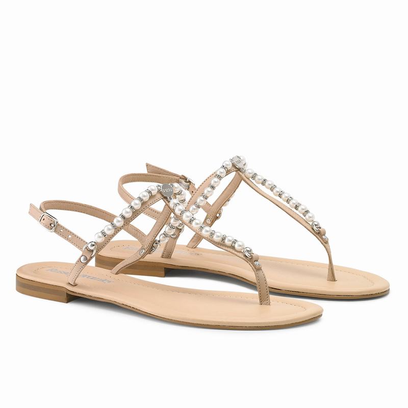 Sandalias Russell And Bromley Pearly Feminino Marrom | ZKI7221AU