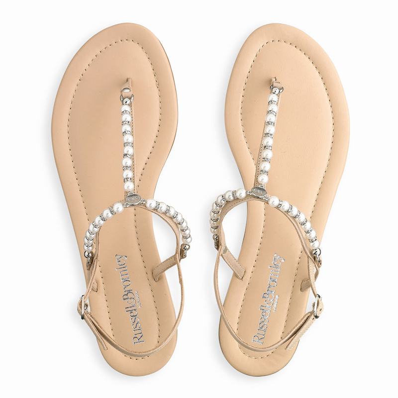 Sandalias Russell And Bromley Pearly Feminino Marrom | ZKI7221AU