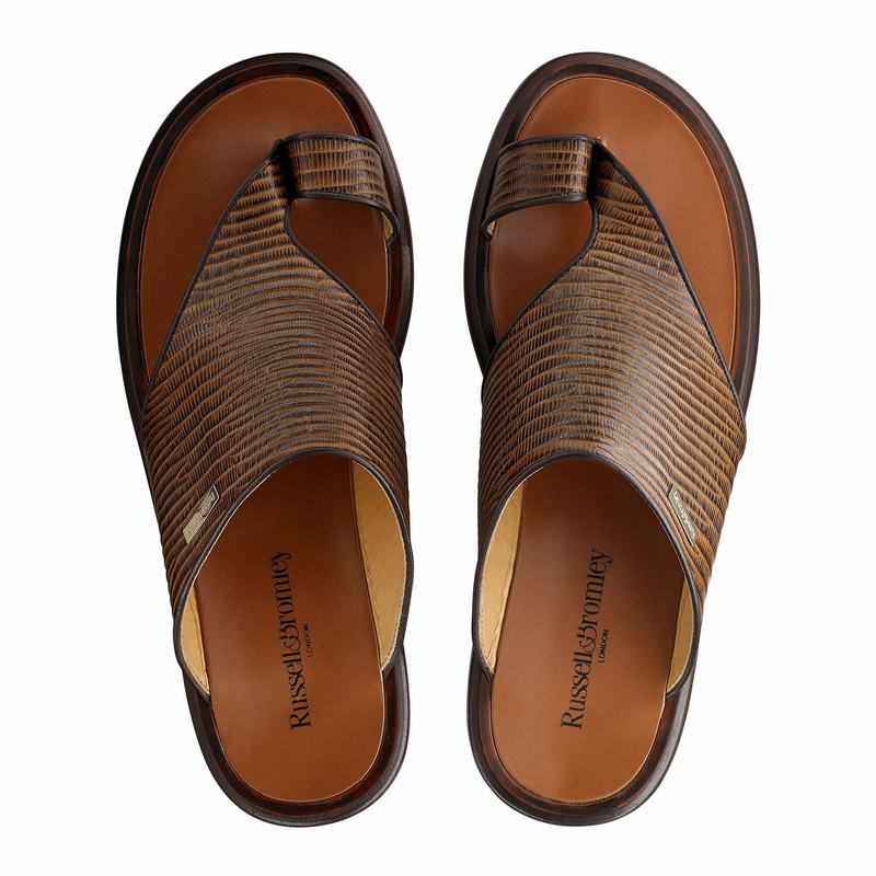 Sandalias Russell And Bromley Perugia Masculino Marrom | AIM5467EF