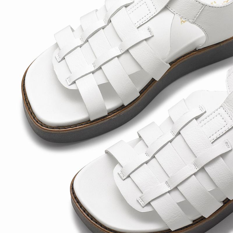 Sandalias Russell And Bromley Portland Feminino Branco | YMO7681YQ