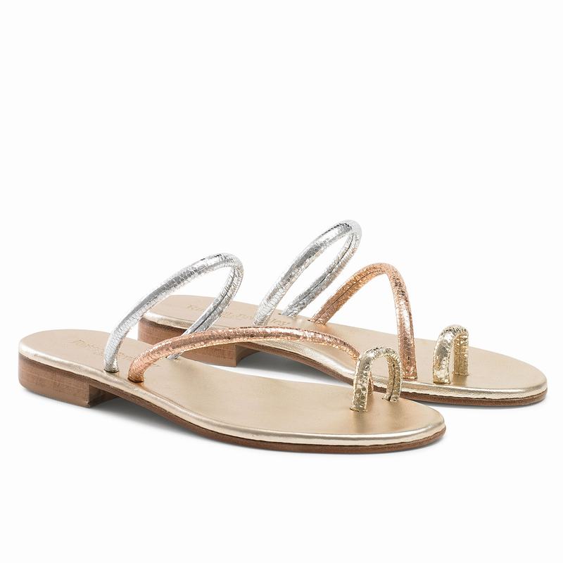 Sandalias Russell And Bromley Quartz Feminino Metallic | XRP7645GT