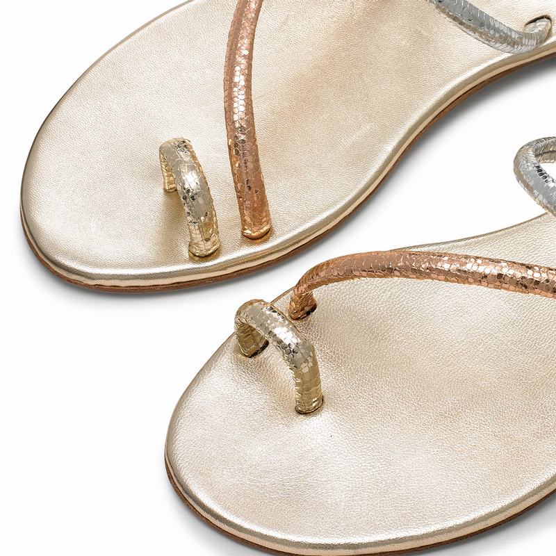 Sandalias Russell And Bromley Quartz Feminino Metallic | XRP7645GT