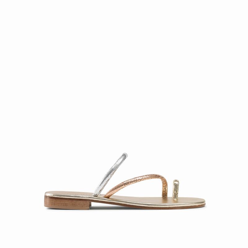 Sandalias Russell And Bromley Quartz Feminino Metallic | XRP7645GT