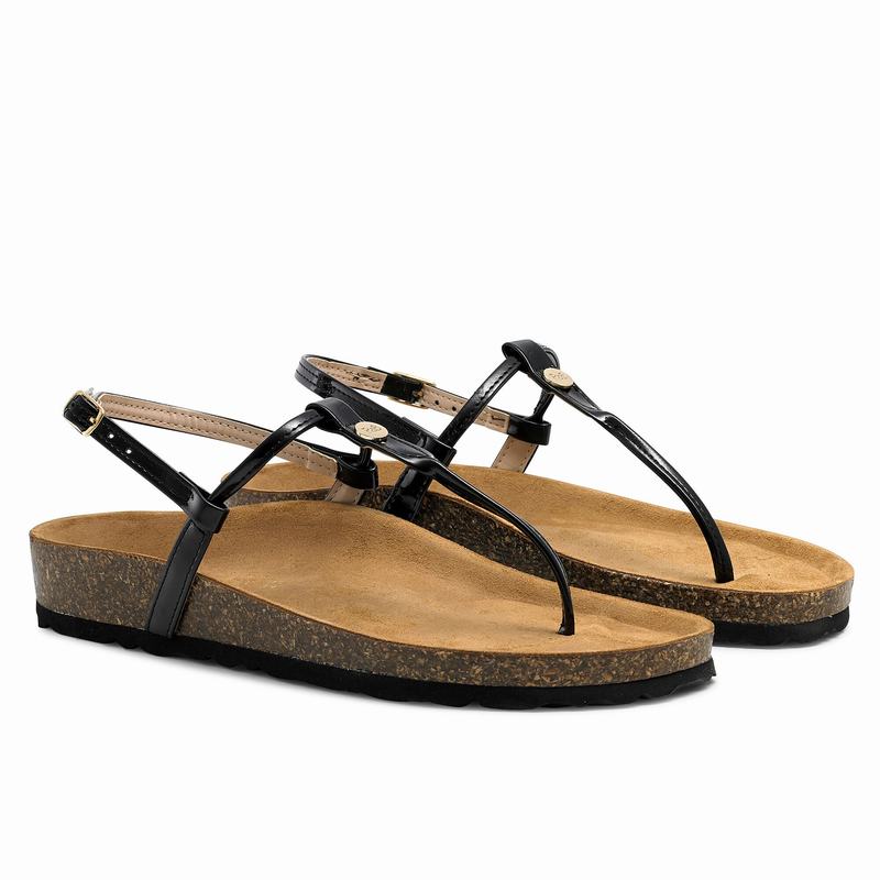 Sandalias Russell And Bromley Teebird Feminino Pretas | UXN879GP