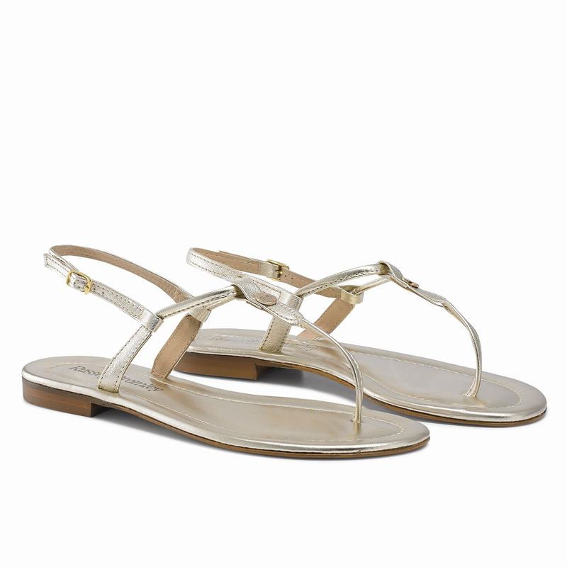 Sandalias Russell And Bromley Thongbird Feminino Metallic | COX899QK