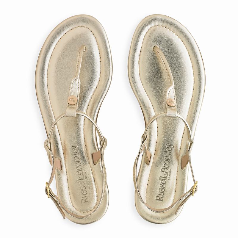 Sandalias Russell And Bromley Thongbird Feminino Metallic | COX899QK