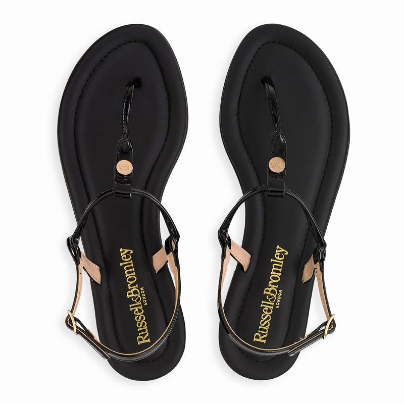 Sandalias Russell And Bromley Thongbird Feminino Pretas | LFX4920CR