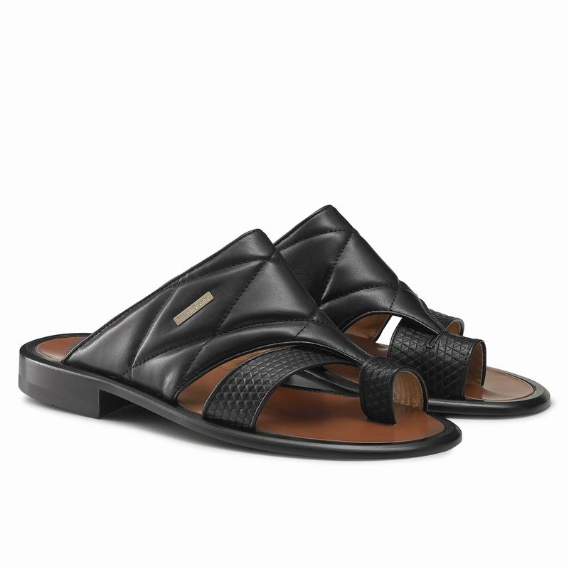 Sandalias Russell And Bromley Vernazza Masculino Pretas | ZRU5053BS