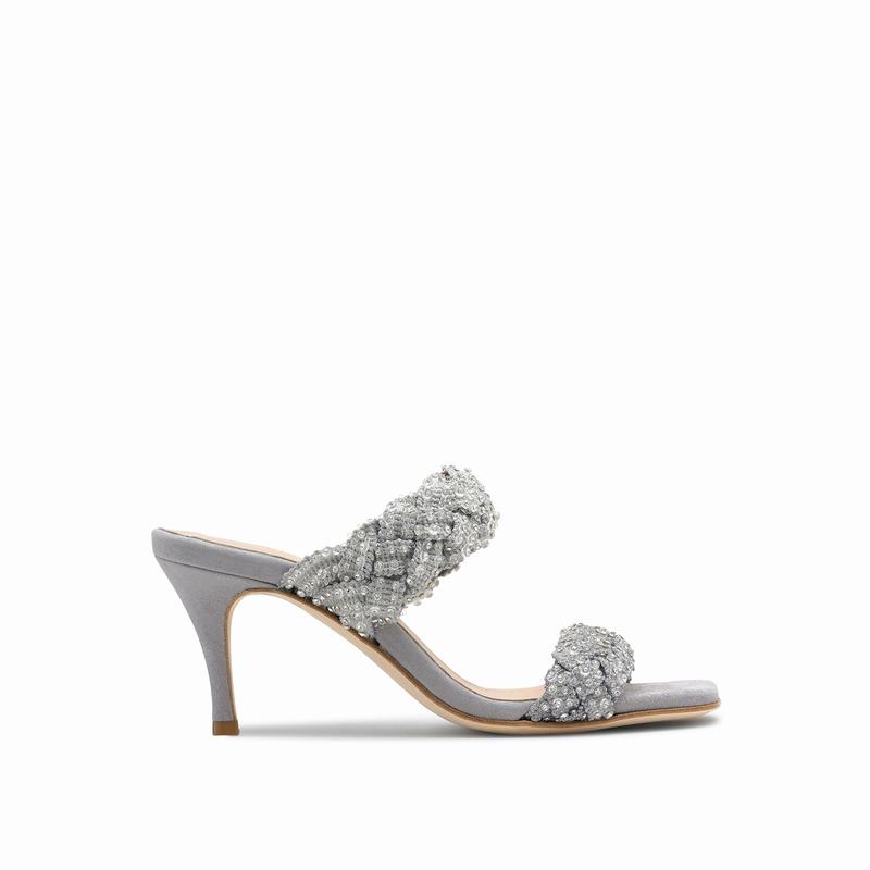 Sandalias de Salto Russell And Bromley Be Jewel Feminino Cinzentas | JNQ135GB