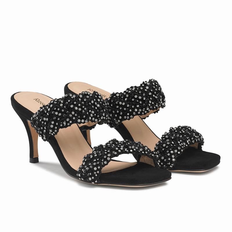 Sandalias de Salto Russell And Bromley Be Jewel Feminino Pretas | MWX1689UH