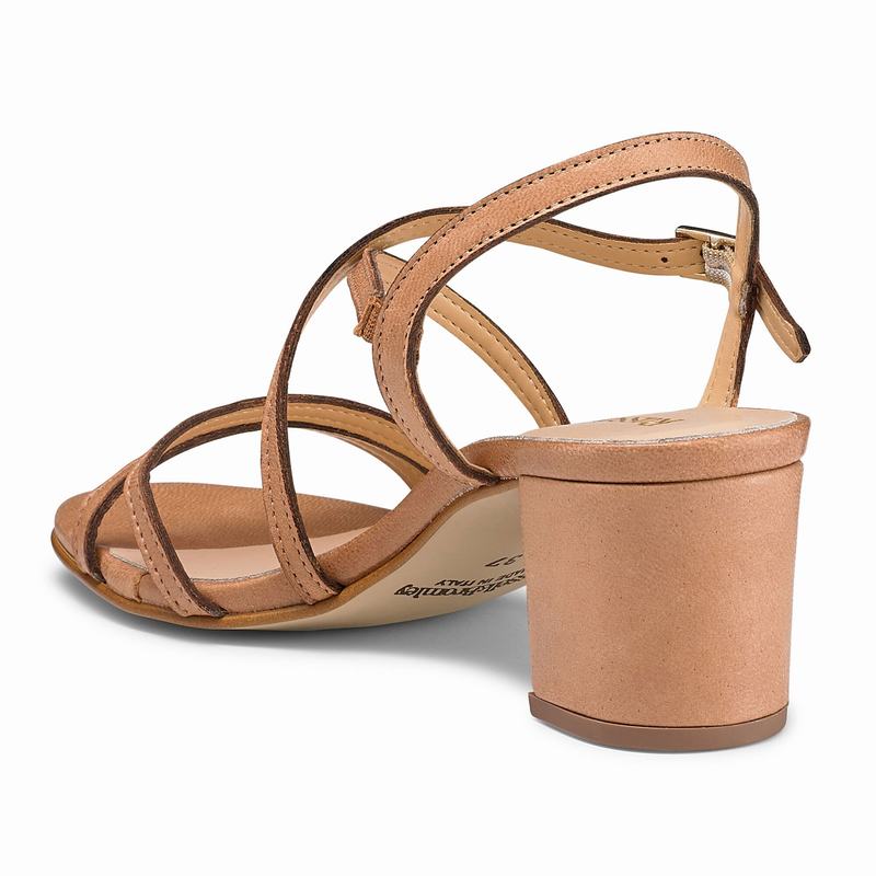 Sandalias de Salto Russell And Bromley Barely Feminino Marrom | VRZ4620IO