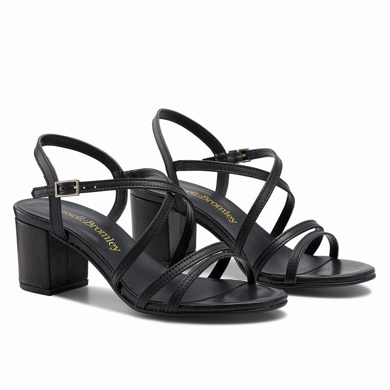 Sandalias de Salto Russell And Bromley Barely Feminino Pretas | VSW8483IY