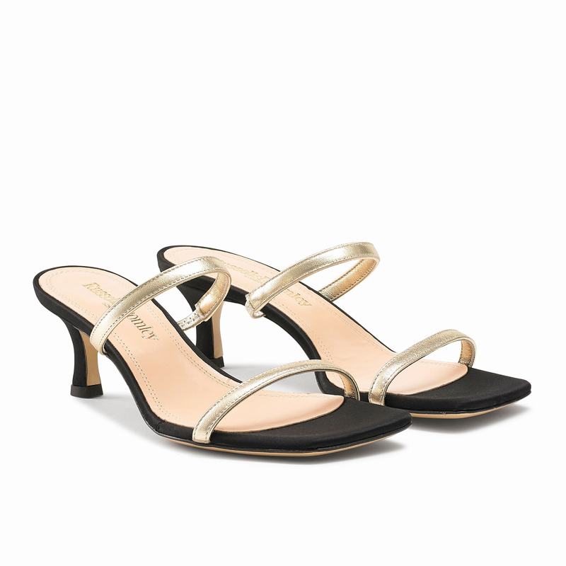 Sandalias de Salto Russell And Bromley Daiquiri Feminino Metallic | KUV5390ZK