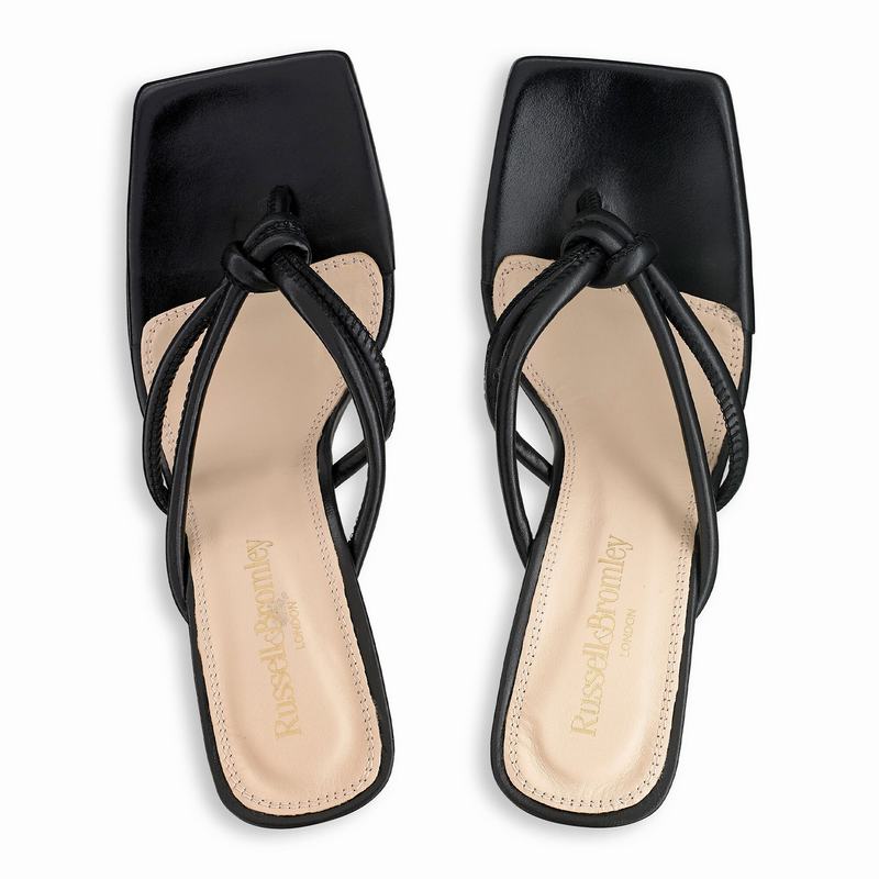 Sandalias de Salto Russell And Bromley Margarita Feminino Pretas | BOA763BY