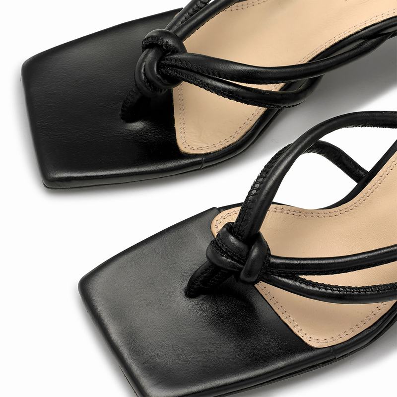 Sandalias de Salto Russell And Bromley Margarita Feminino Pretas | BOA763BY