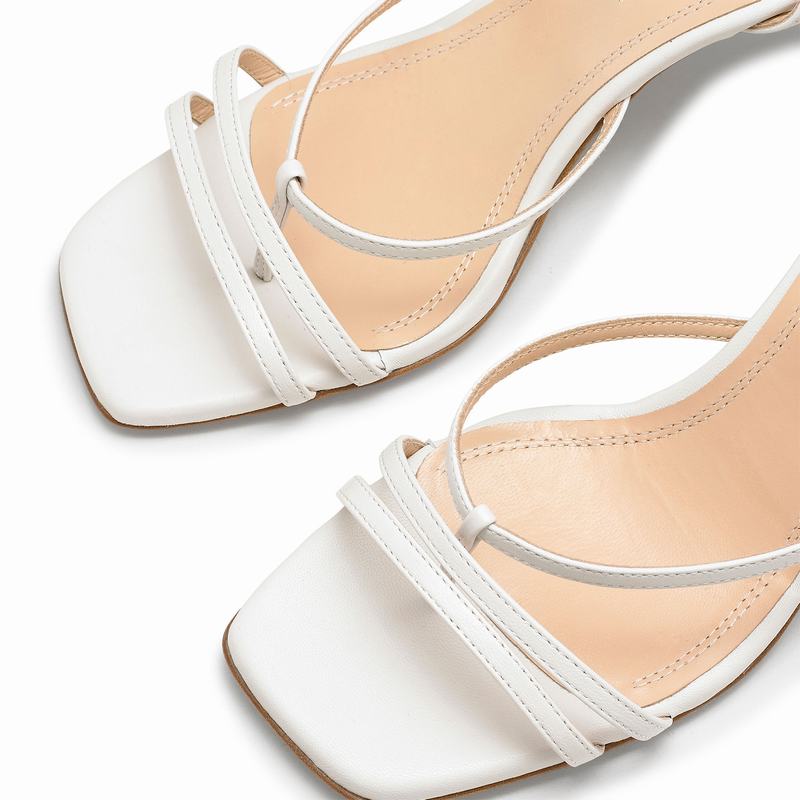 Sandalias de Salto Russell And Bromley Martini Feminino Creme Branco | FFQ4494IQ