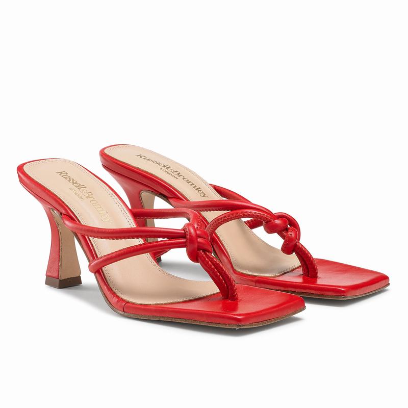 Sandalias de Salto Russell And Bromley Margarita Feminino Vermelhas | WTK9466YF