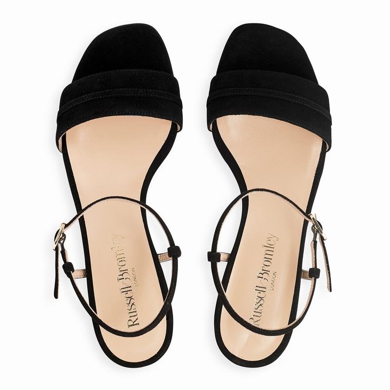 Sandalias de Salto Russell And Bromley Superblock Feminino Pretas | IPW87QK