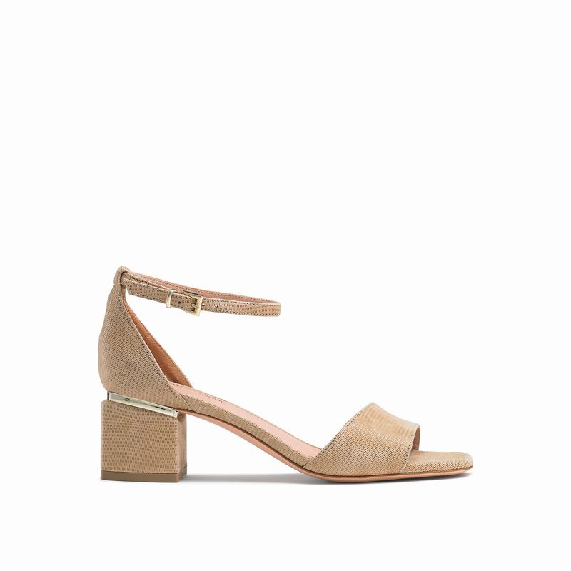 Sandalias de Salto Russell And Bromley Twothebar Feminino Marrom | AZN6825DB