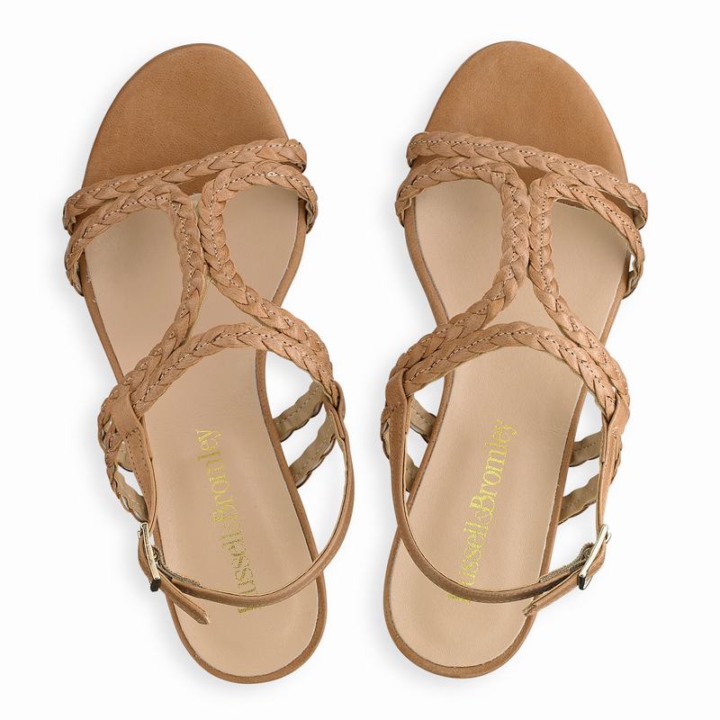 Sandalias de Salto Russell And Bromley Twister Feminino Marrom | ELJ676YJ