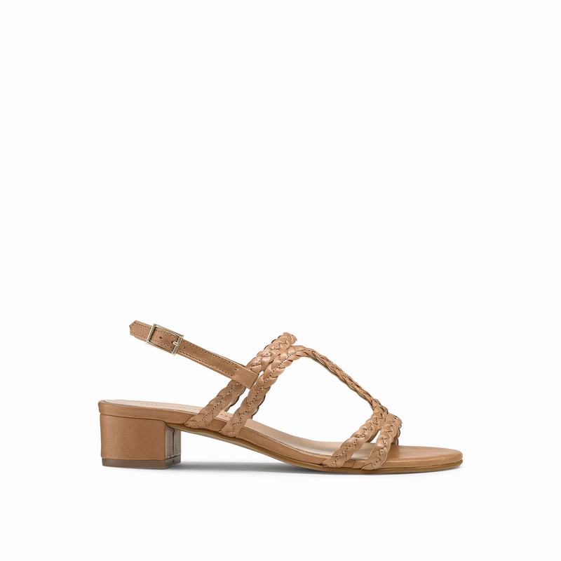 Sandalias de Salto Russell And Bromley Twister Feminino Marrom | ELJ676YJ