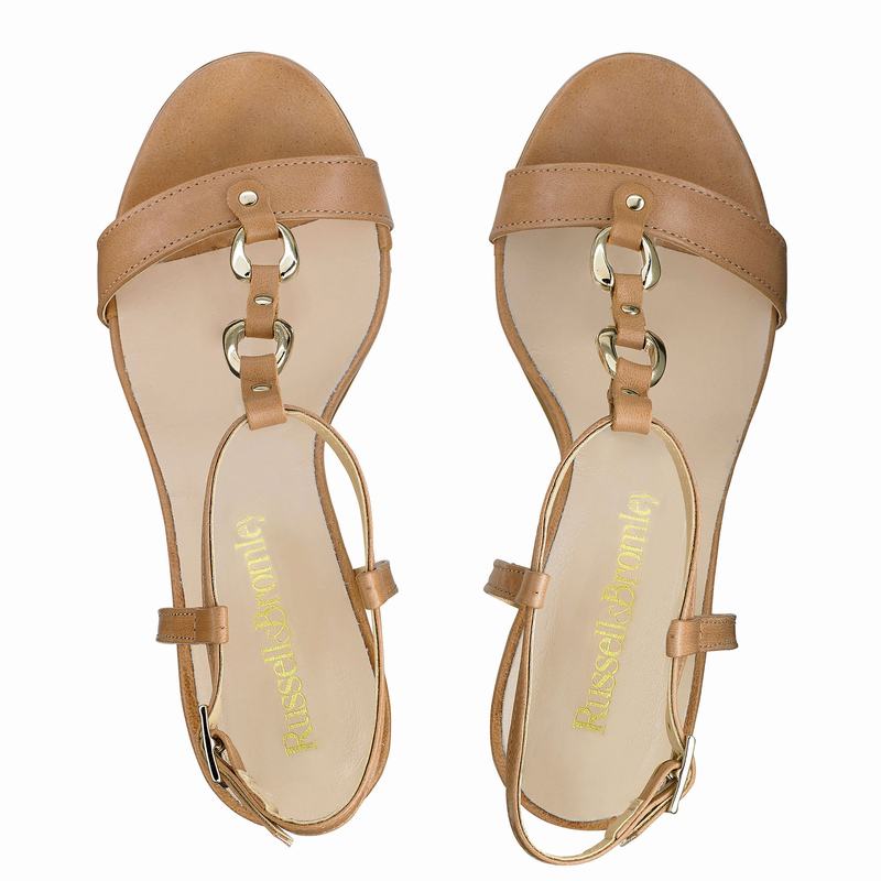 Sandalias de Salto Russell And Bromley Triumph Feminino Marrom | GTN8393JR