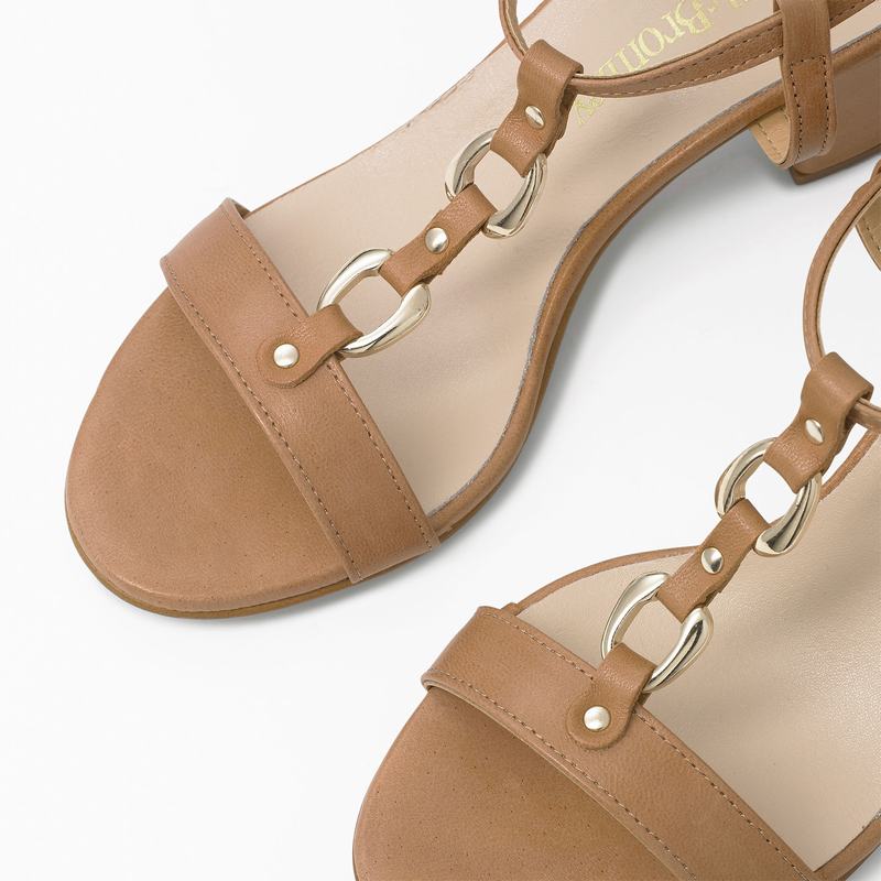 Sandalias de Salto Russell And Bromley Triumph Feminino Marrom | GTN8393JR