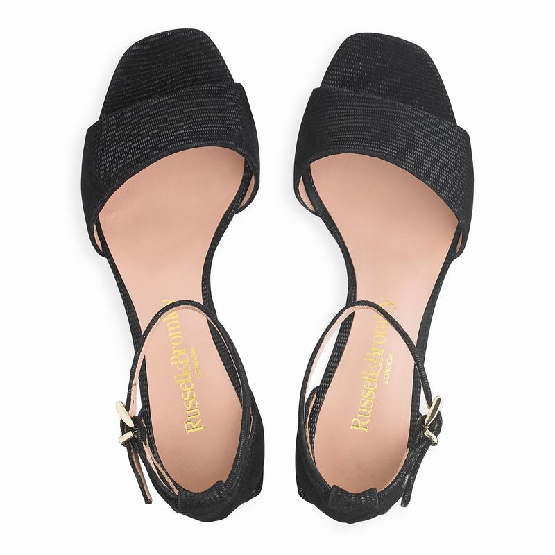 Sandalias de Salto Russell And Bromley Twothebar Feminino Pretas | MBF6237DK