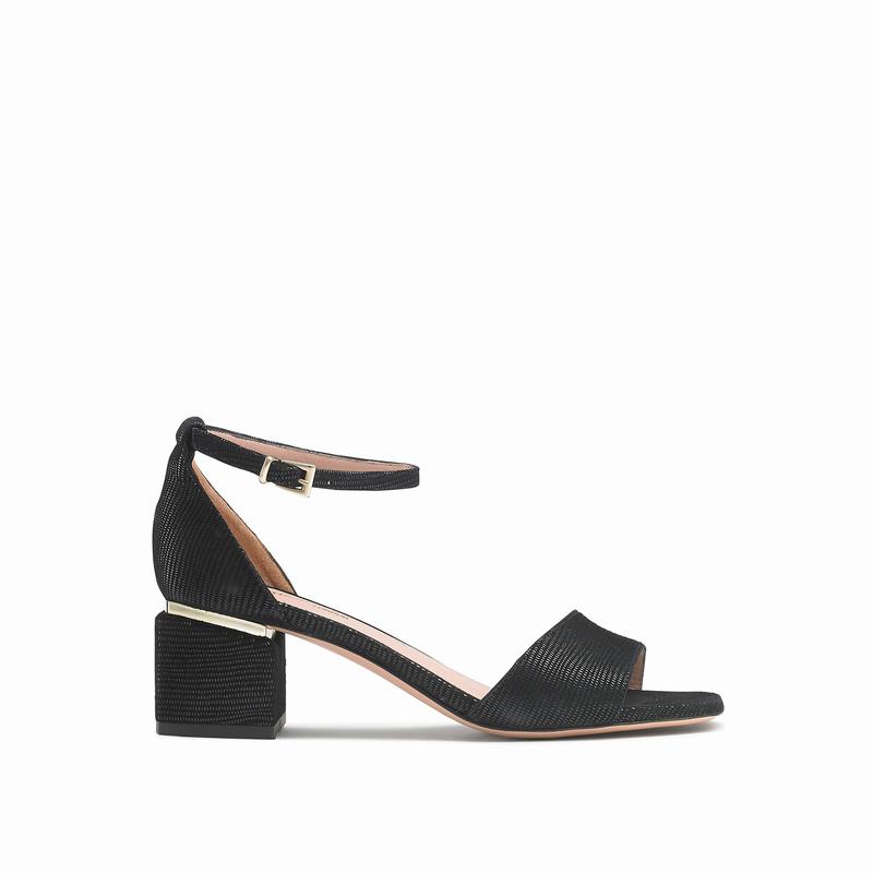 Sandalias de Salto Russell And Bromley Twothebar Feminino Pretas | MBF6237DK