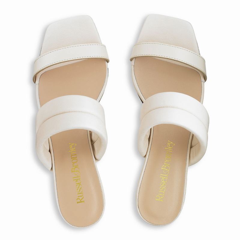 Sandalias de Salto Russell And Bromley Two Step Feminino Creme Branco | WVY595CR