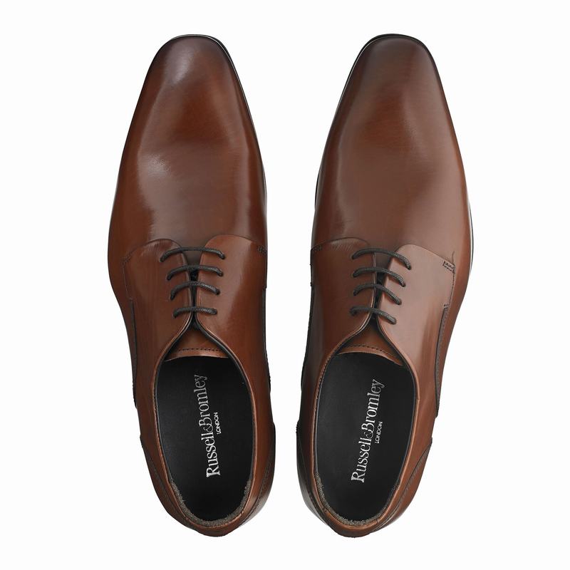 Sapato Derby Russell And Bromley City Masculino Marrom | BAK5385FR