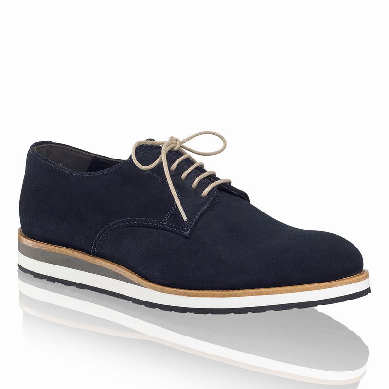 Sapato Derby Russell And Bromley Passport Masculino Azuis | BVV4952XI