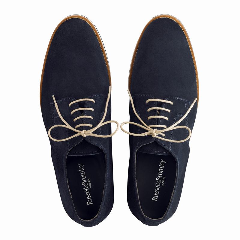 Sapato Derby Russell And Bromley Passport Masculino Azuis | BVV4952XI