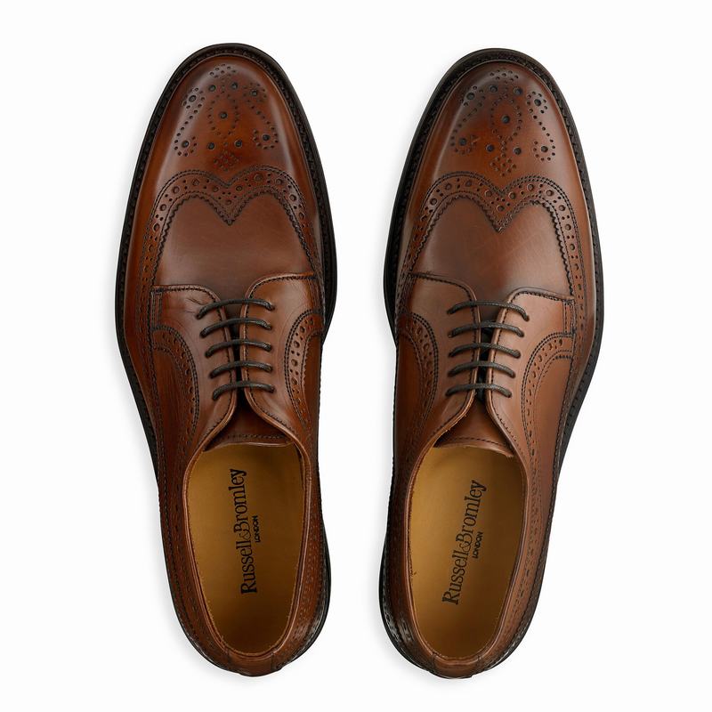 Sapato Derby Russell And Bromley Southport Masculino Marrom | HAP2615RM