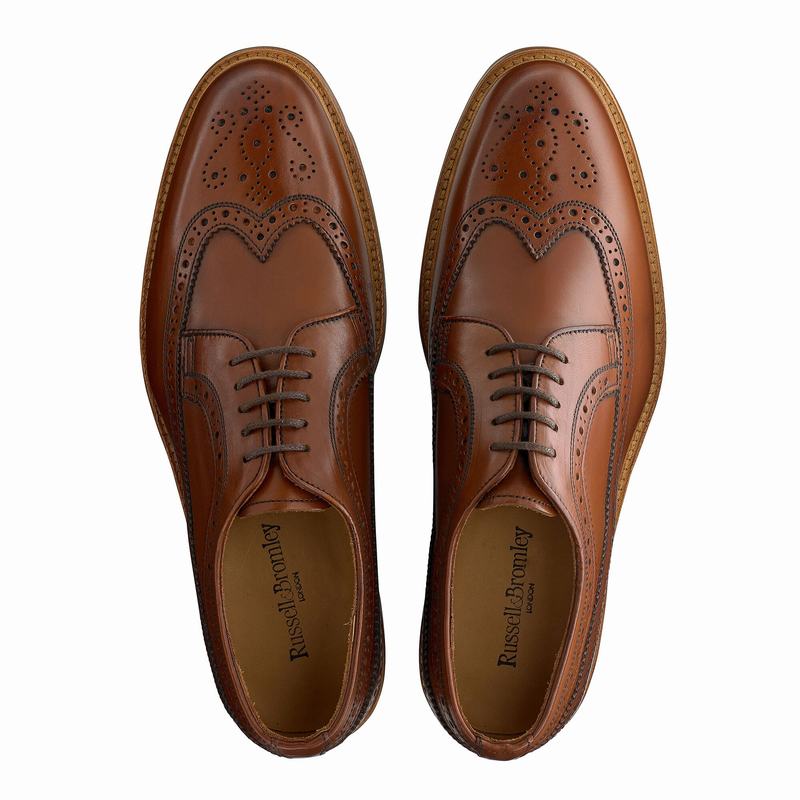 Sapato Derby Russell And Bromley Southport Masculino Marrom | KON9573VO