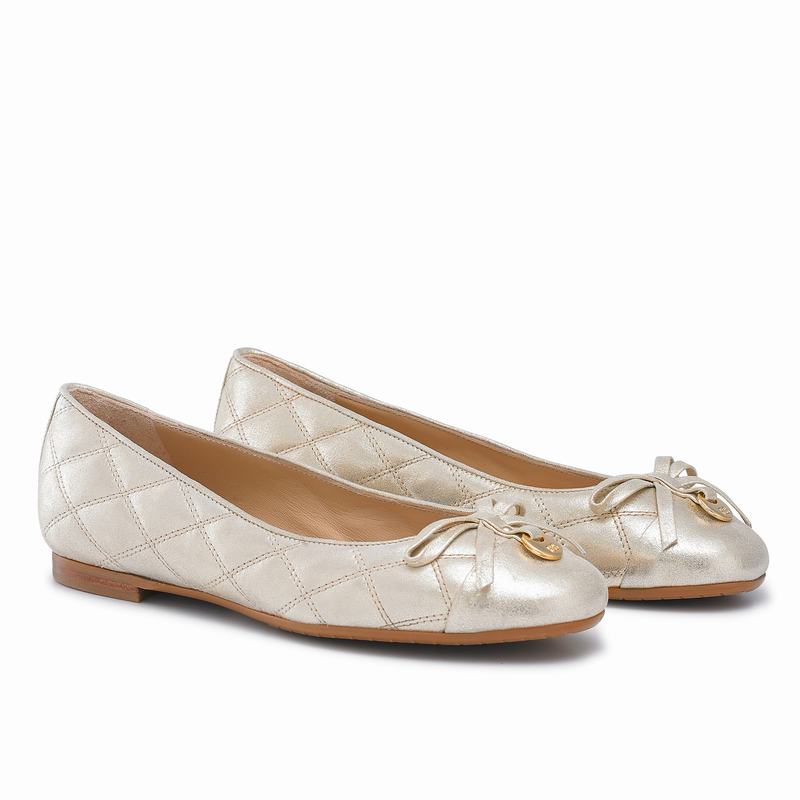 Sapatos De Ballet Russell And Bromley Charming Feminino Metallic | YEO3746SD