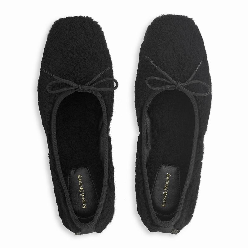 Sapatos De Ballet Russell And Bromley Cuddle Feminino Pretas | YWZ2626GQ