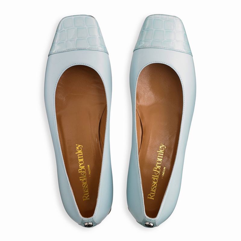 Sapatos De Ballet Russell And Bromley Fondant Feminino Azuis | KDZ9121MW