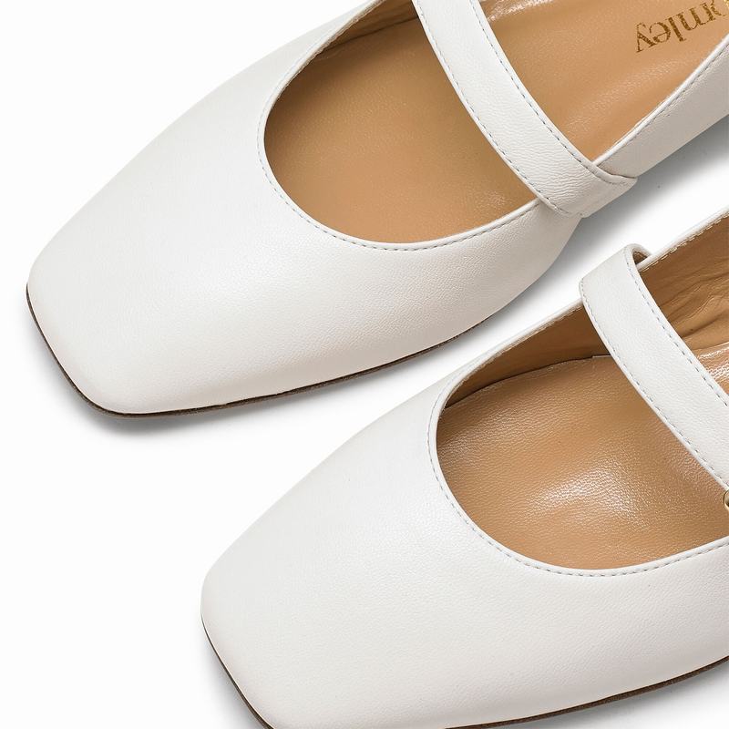 Sapatos De Ballet Russell And Bromley Miss Mary Feminino Creme Branco | RYO2583TR