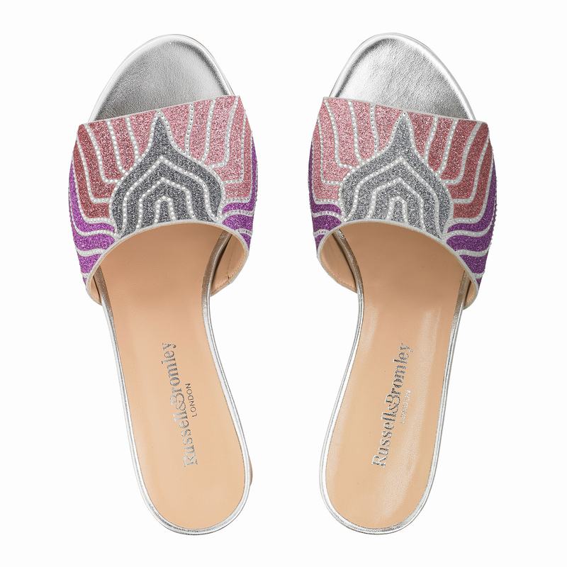 Sapatos Mules Russell And Bromley Mazemule Feminino Rosa | UXW907NB