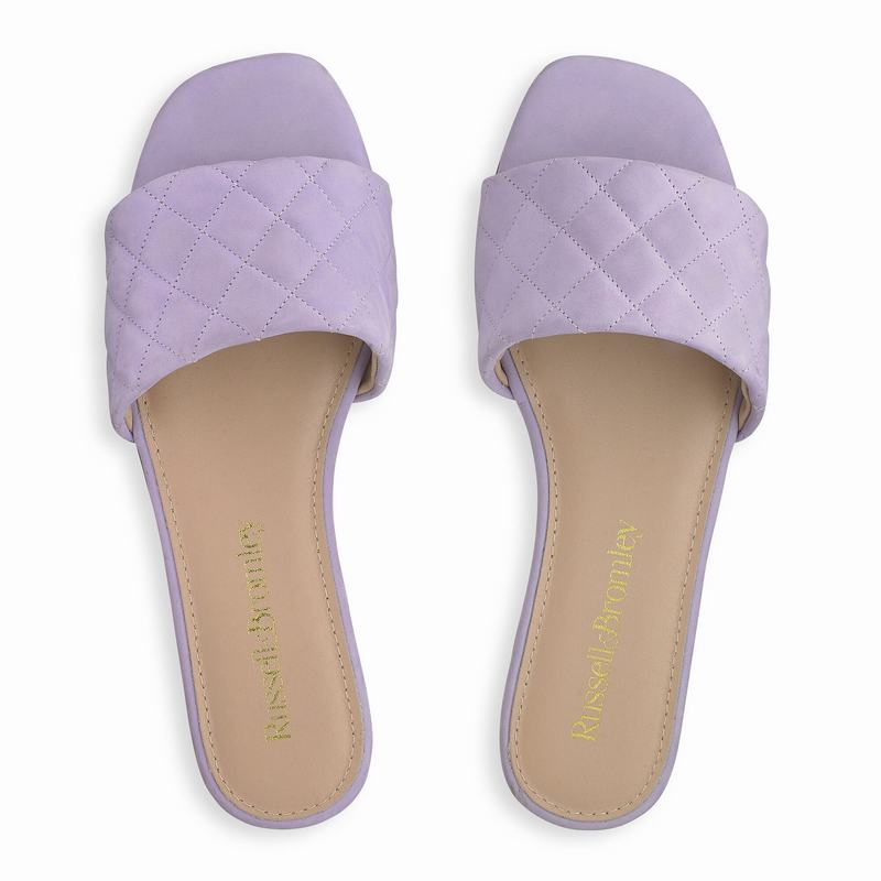 Sapatos Mules Russell And Bromley Quiltmule Feminino Roxo | OKM8288KF