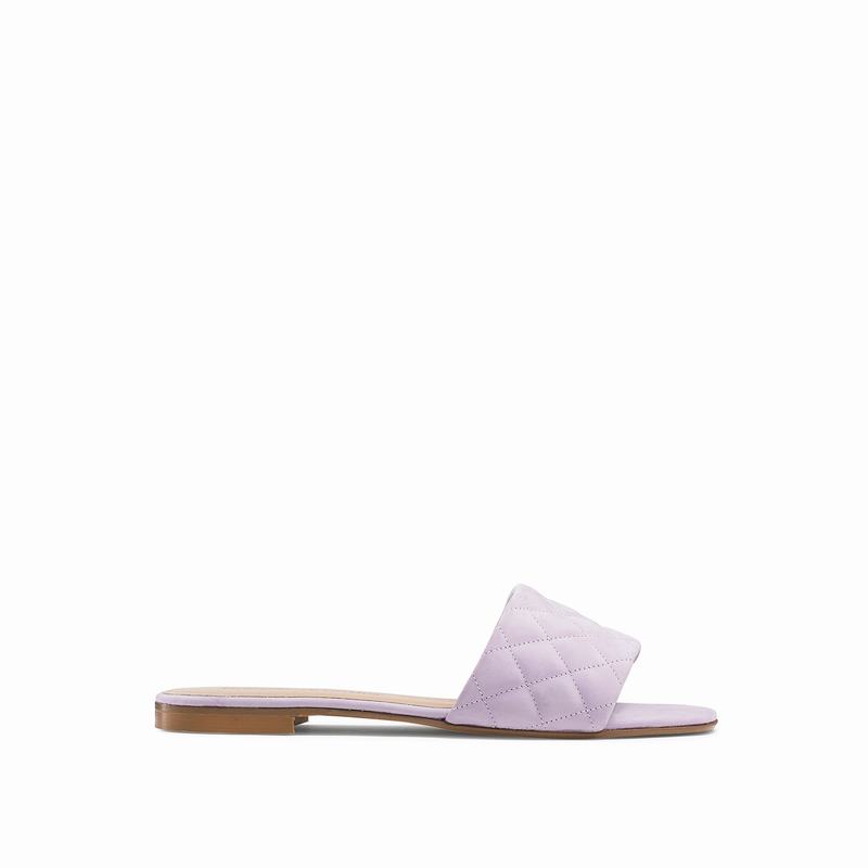 Sapatos Mules Russell And Bromley Quiltmule Feminino Roxo | OKM8288KF