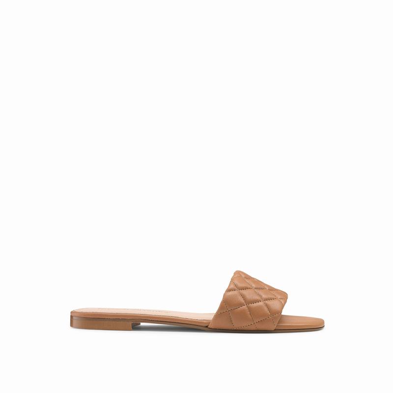 Sapatos Mules Russell And Bromley Quiltmule Feminino Marrom | TPG1588JD